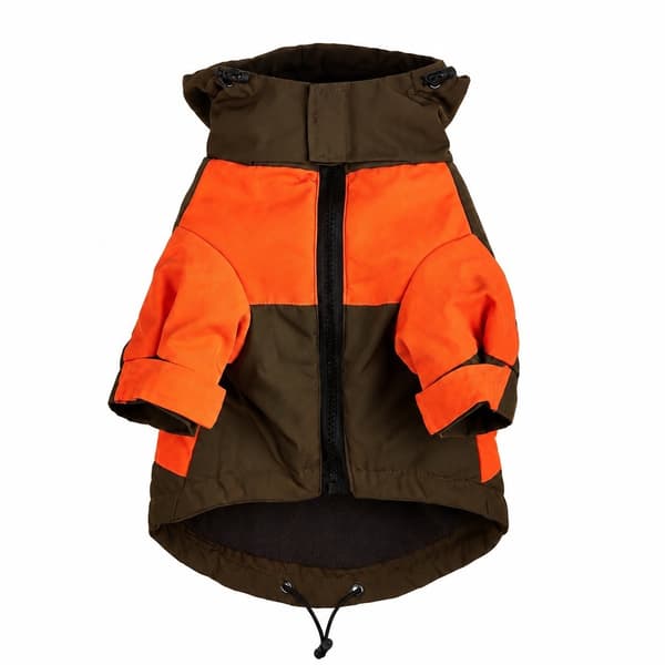 Kæledyrshund Regnfrakke, Vandtæt Varm Jakke, Efterår Vinter, Reflekterende, Hætte, Blå Dark Brown L