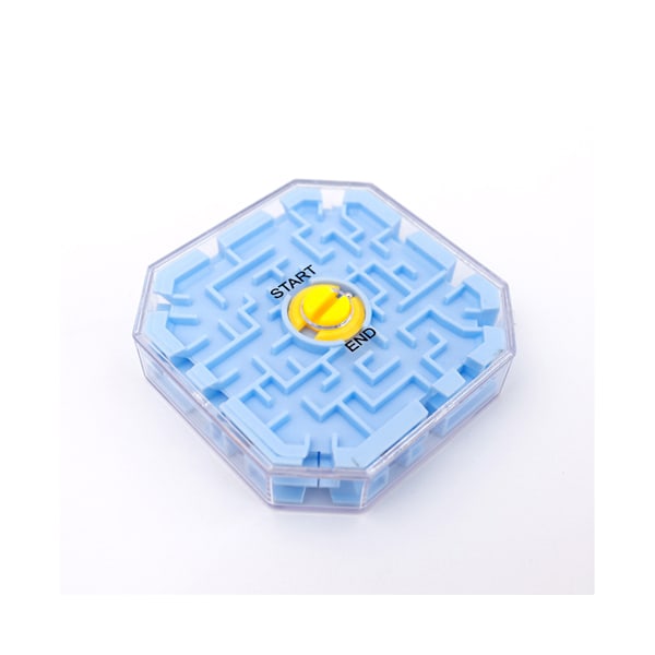 Labyrintleksak Klassisk Transparent Synlig Bärbar 3D Gravitationsminne Sekventiellt Labyrintspel för Barn - Blå