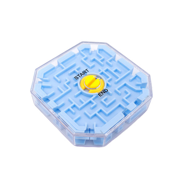 Labyrintleksak Klassisk Transparent Synlig Bärbar 3D Gravitationsminne Sekventiellt Labyrintspel för Barn - Blå