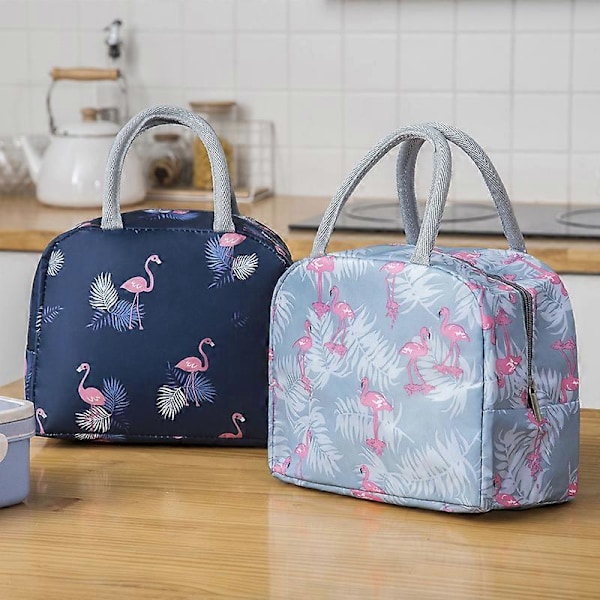 Lounasrasian kantokassi Eristyslaukku Lounasrasian laukku Eristyslaukku riisipussilla Paksuuntunut alumiinifolio kantokassi (Laivastonsininen Flamingo)