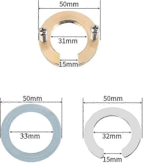 32mm/1.26' C-Typ Kran Anti-Lossa Mutter Koppar/Rostfritt Stål Kran Fixeringssats Kran Tillbehör Robust