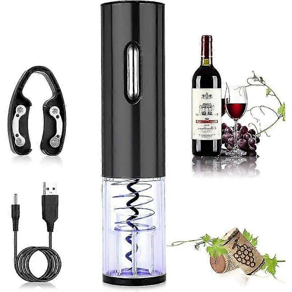 USB Oppladbar Elektrisk Korketrekker Automatisk Flaskeåpner Oppladbar Elektrisk Flaske