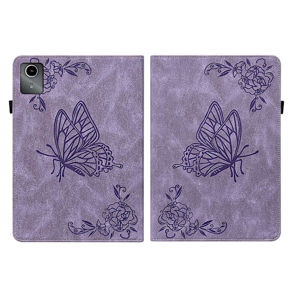 Lærnettbrettveske for Lenovo Tab M11/Xiaoxin Pad 11 2024 Purple
