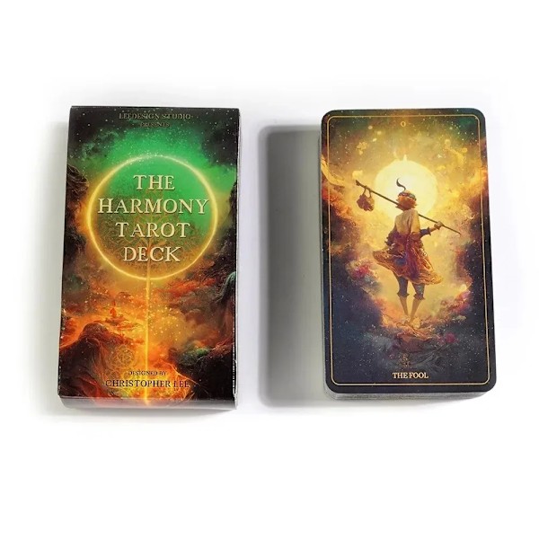 The Harmony Tarot Deck Engelsk Versjon 78 Unikt Designet Kort for Profeti og Spådom for Familiebrettspill