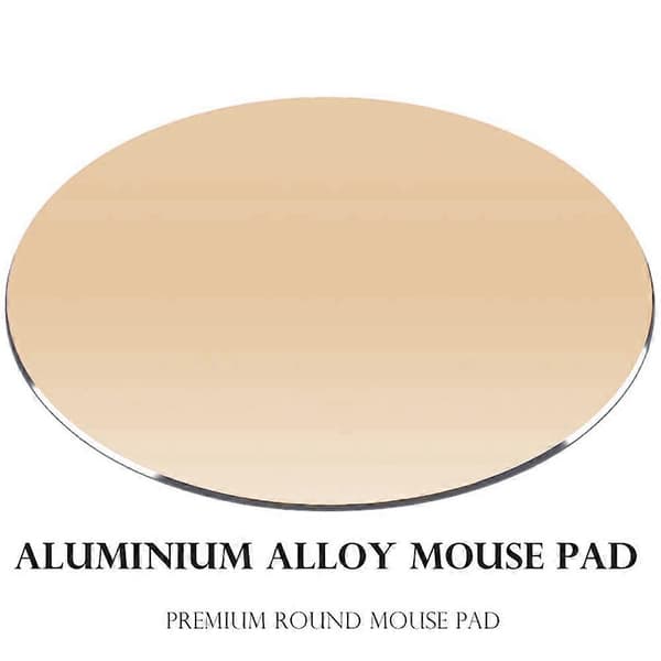 Rund musematte i aluminiumslegering - Gull|Musematte