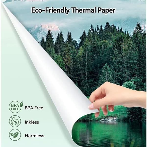 A4 termopapper 210x297 mm kontinuerlig vikning, 100 ark för termoskrivare 200sheets