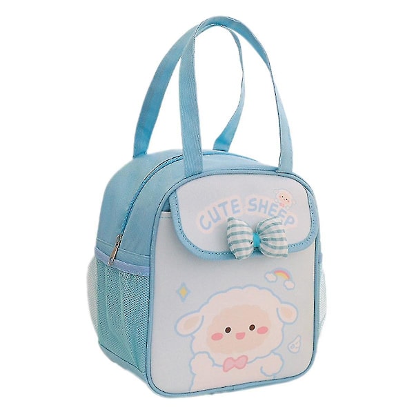Kawaii Matboks for Jenter Søt Matboks Isolert Veske Gjenbrukbar Tote Bag For Varmt Eller Kaldt Arbeid