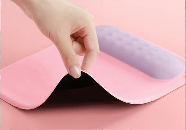 1 stk. Musematte med håndleddsstøtte, Håndleddsbeskyttende musematte Datamaskinmusematte Ultra ResponsiveAsh