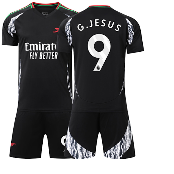 2425 Arsenal Borta Svart Fotbollströja Jesus Tröja 3XL(200-210cm)