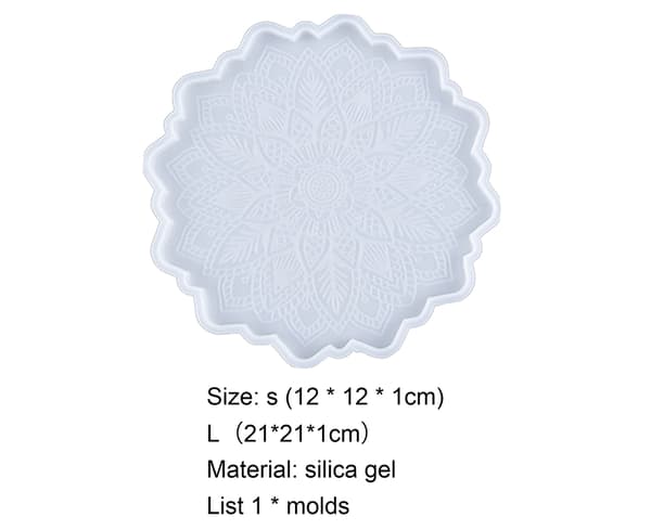 Form Solrosmönster Non-stick silikon Grönsaksfruktbricka Mould för hem-S