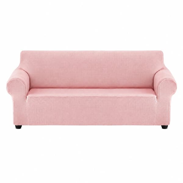 Elastisk Sofabetræk, Vandtæt Skridsikkert Skum, XXL 240-280 cm, Rosa, Strækbart Møbelbeskytter