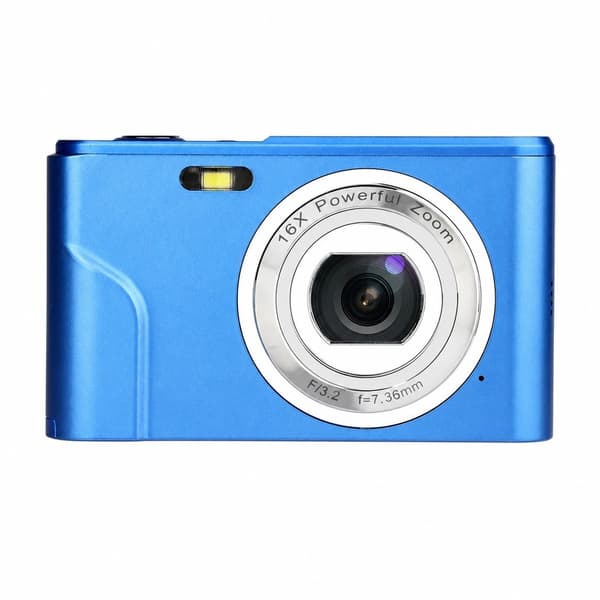 Kompakt digitalkamera 48MP HD, blå, 32GB TF-kort, bærbart reisekamera Blue