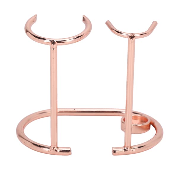 Barberstativ i rustfritt stål, moderne design, rustfritt, slitesterkt, lite og bærbart, holder for barberkost, for baderom, roségull