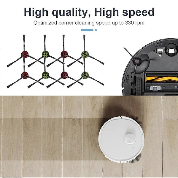 Sidebørster for Deebot T8/T9/N8/X1 Omni/X1 Turbo/T10 Omni/T10 Turbo/T20 Omni/T9+/N8+/N8 Pro/N8 Plus As Shown