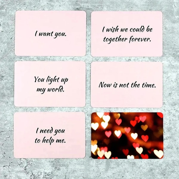 Twin Flame Love Notes Vaaleanpunaiset 45 kpl Oraakkelikortit Kanavoidut viestit rakkauslukuihin, sielunkumppani