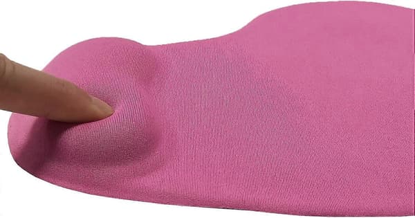 Musematte for datamaskin, kontormusematte, blanke musematter, ultratynn liten musematte med håndleddsstøtte, rosa