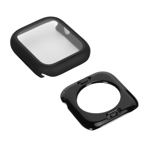 2 stk. Beskyttelsesdeksel for klokke, omfattende beskyttelse, svart, lett, vanntett, ripebestandig for IWatch7 8