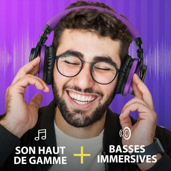 E7 BASIC C Violetti Aktiivinen melunvaimennus Kuulokkeet Bluetooth-kuulokkeet Langattomat kuulokkeet