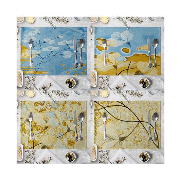 42x32cm Blomma Blommönster Plattunderlägg Värmeisolering Matbordsmatta Pad-7# unikt värde