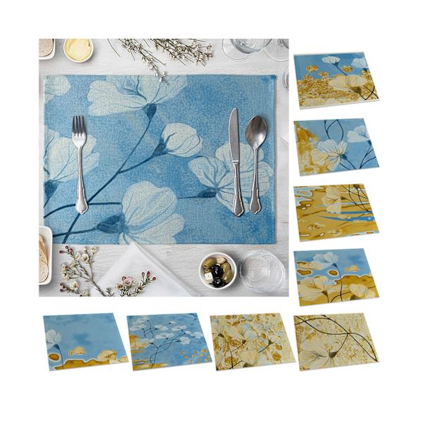 42x32cm Blomma Blommönster Plattunderlägg Värmeisolering Matbordsmatta Pad-7# unikt värde