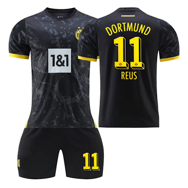 23-24 Dortmund bortaställ vuxen barn kortärmad fotbollströja - set - nr 11 Royce tröja nr 11 + strumpor + benskydd XL(180-185cm)