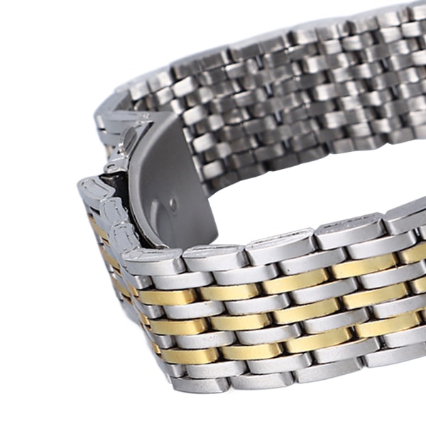 Herre Quartz Business Klokke med Dato Lysende Rustfritt Stål Dobbel Kalender Armbåndsur Vanntett Lett Klokke Gull Blå