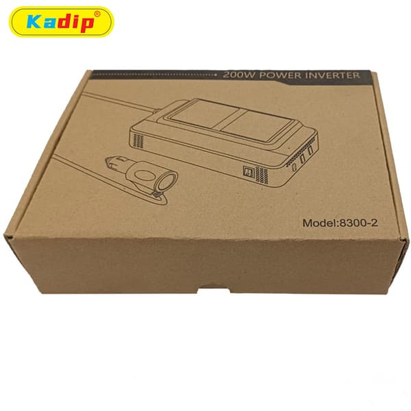 200W Bilstrømomformer, 12V til 110V Strømomformer med PD20W, US-uttak MT8300US Plug-200W