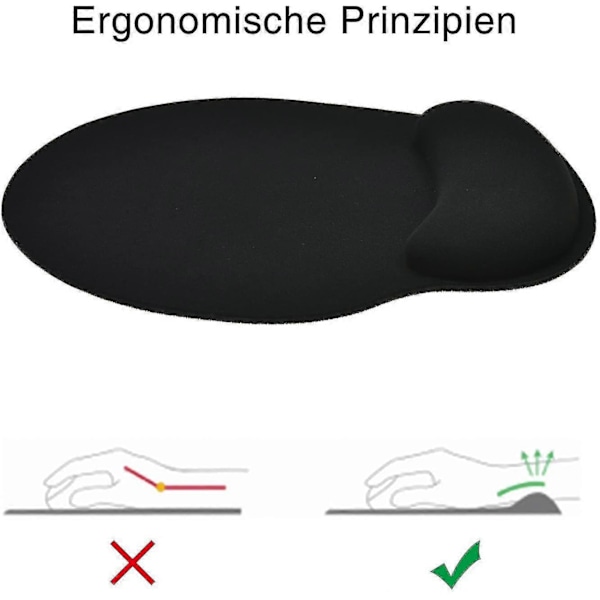 Ergonomiske musematter med håndleddsstøtte | Musematte med håndflatehvile | Musematte gel