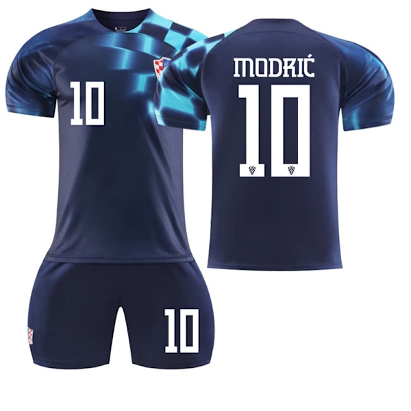 2223 VM Kroatien borta Modric fotbollströja set XXL(185-190cm)