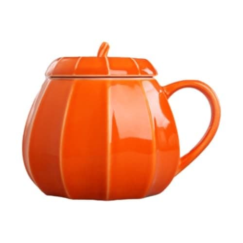 Halloween Pumpamugg, Orange Keramisk Höstkaffekopp