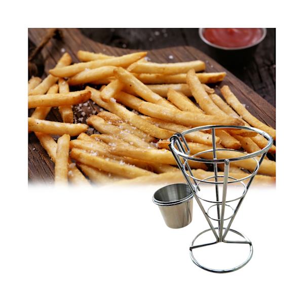 1 set Praktisk pommes frites-korg Lätt att rengöra Stor