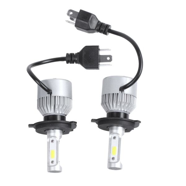 2 X S2 H4 72w 8000lm Led Strålkastare Bil Hi/lo Beam Auto Lampor