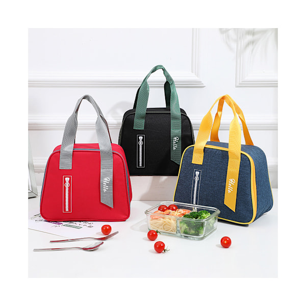 Ny Isolerad Lunch Box Bag Portabel Lunch Box Bag Isolerad Lunch Box Bag - Grå