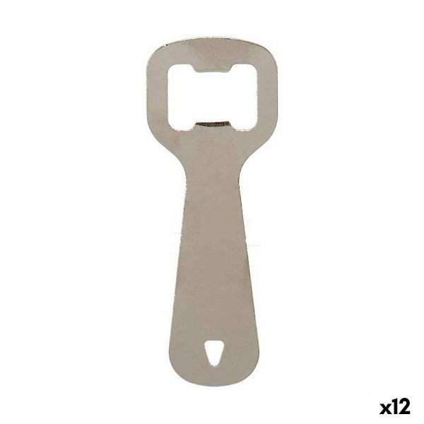 Flasköppnare 04325-1 Silver Rostfritt stål 11 x 4 x 0,5 cm (12 Enheter)