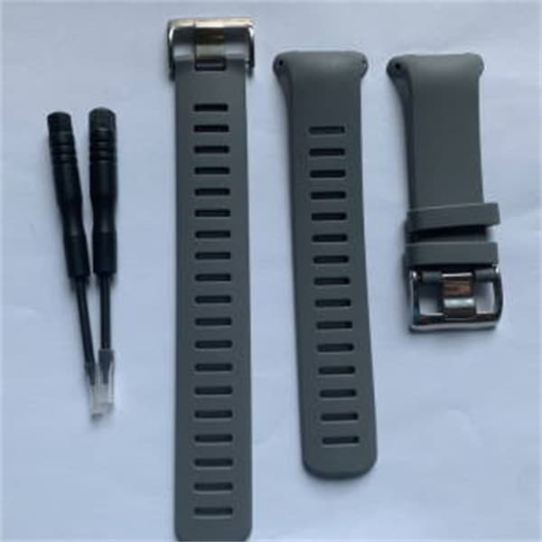 Silikoninen ranneke Suunto D4 D4i Novo -kelloon, harmaa, 2 pituutta, helppo asennus