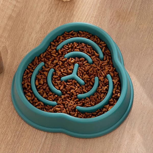 Slow Feeder Hundeskål Anti Kvælning Holdbart Kæledyrs Puzzle Foder Interaktivt Legetøj Grøn
