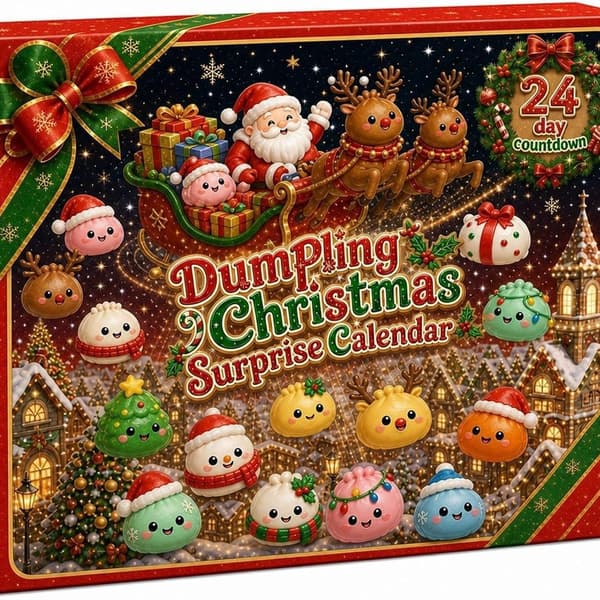 Jule Squishy Adventskalender 2026, 24-dagers nedtelling, søt stressavlastende leke Style D