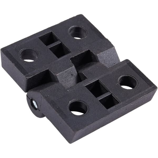 60 mm x 50 mm plastskabsdørhængsel sort