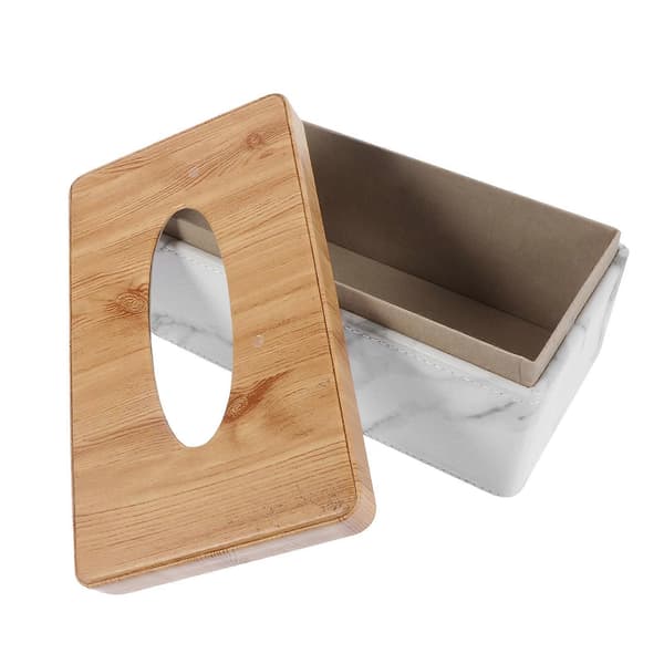 Servietboks til bil, træservietboks, holder til servietboks til bil, rektangulær servietboks 22.5X13X9.5CM