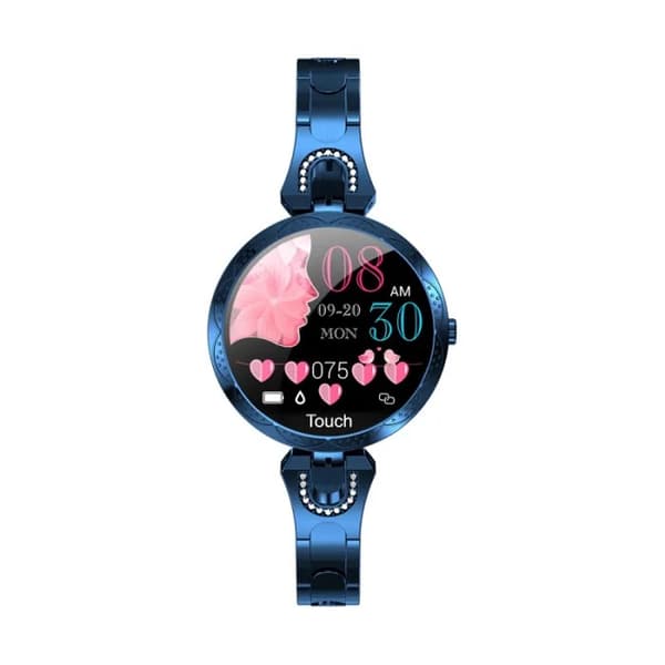 Dame Smartwatch, IP67 Vandtæt, Pulsmåler, Søvntracker, Fitness Tracker, Blå