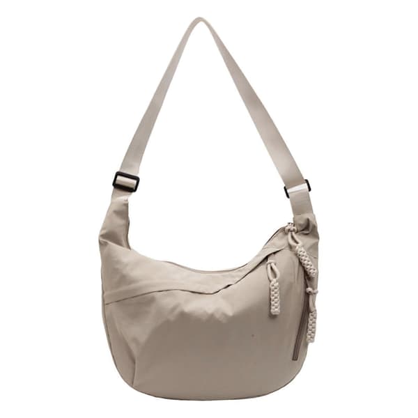 Crescent Väska Crossbody Väska Sling Väskor Plånböcker för Kvinnor Män Trendiga Slouchy Dumpling Väskor Halvmåneformad Axelväska brun Khaki
