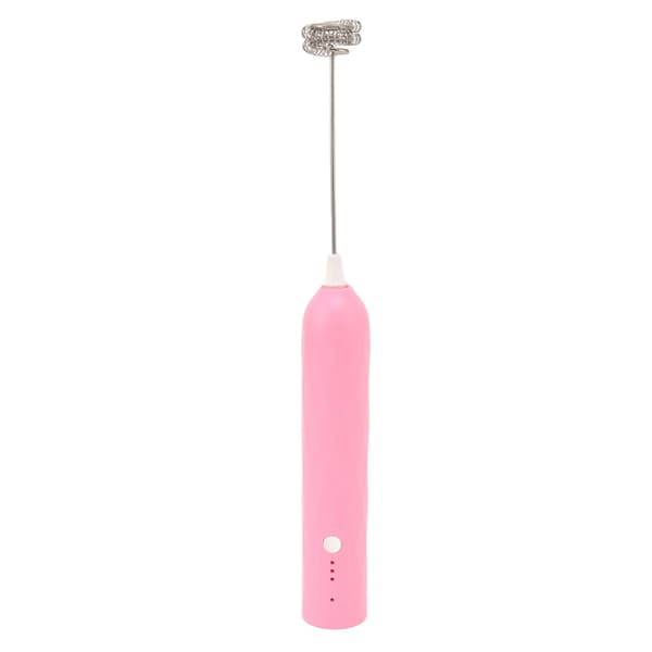 Mini Håndholdt Elektrisk Eggvisp, Rosa, Trådløs Melkeskummer, Multifunksjonell Blender Rører
