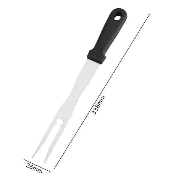 Grillspatel i rustfritt stål for biff, burger, BBQ, Teppanyaki og matlaging, kjøttgaffel Meat Fork