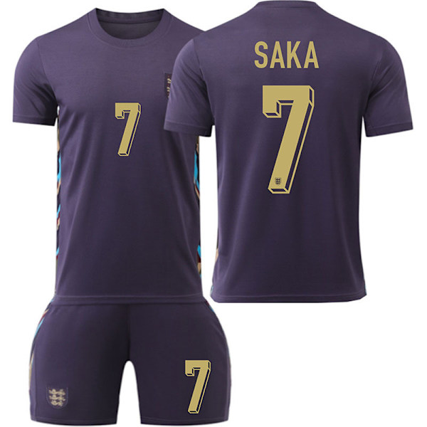 2024 England EM-fotbollströja bortaställ Saka tröja 26(140-150cm)