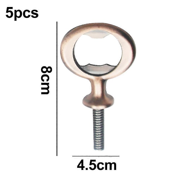 Metall Flaskeåpner Blank Rustfritt Stål Flat Flaskeåpner Innlegg Kit Gjenget Ølåpner Maskinvare style 5