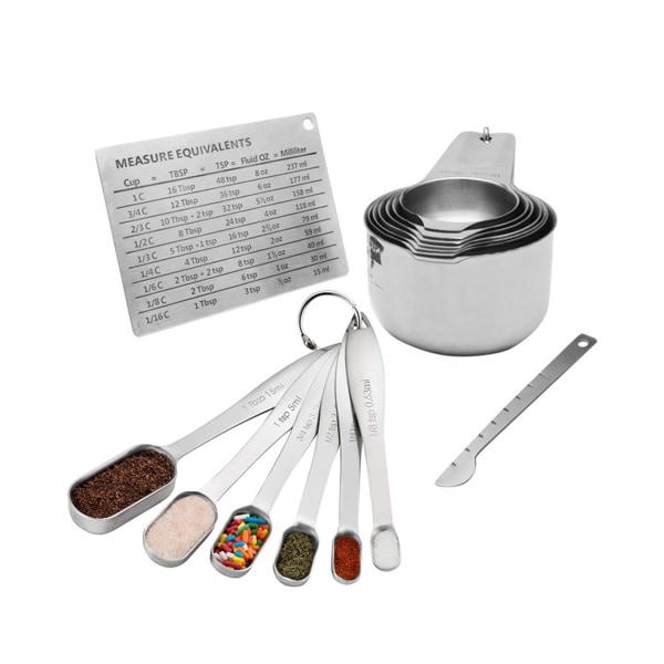 1 set Användbara kryddskopor Set Clear Scale Portable