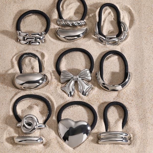 Hårringtilbehør i rustfritt stål for hestehale-styling JDH2404015-S