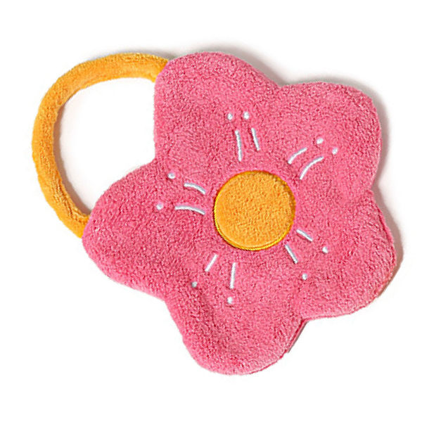 Handduk Dubbla Lager Korallfleece Blomma Form Stark Absorptionsförmåga Mjuk Hängande Handduk Rosröd