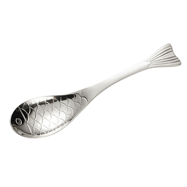 Fiskeformet Ske 304 Rustfrit Stål til Ris Suppe Kaffe Voksne Hjemme Kogegrej L