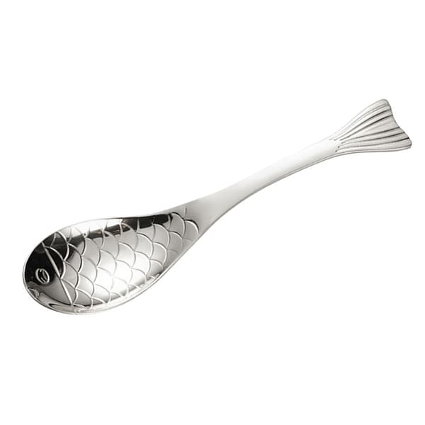 Fiskformet skje 304 rustfritt stål for ris, suppe, kaffe, voksne, hjemmekokekar L
